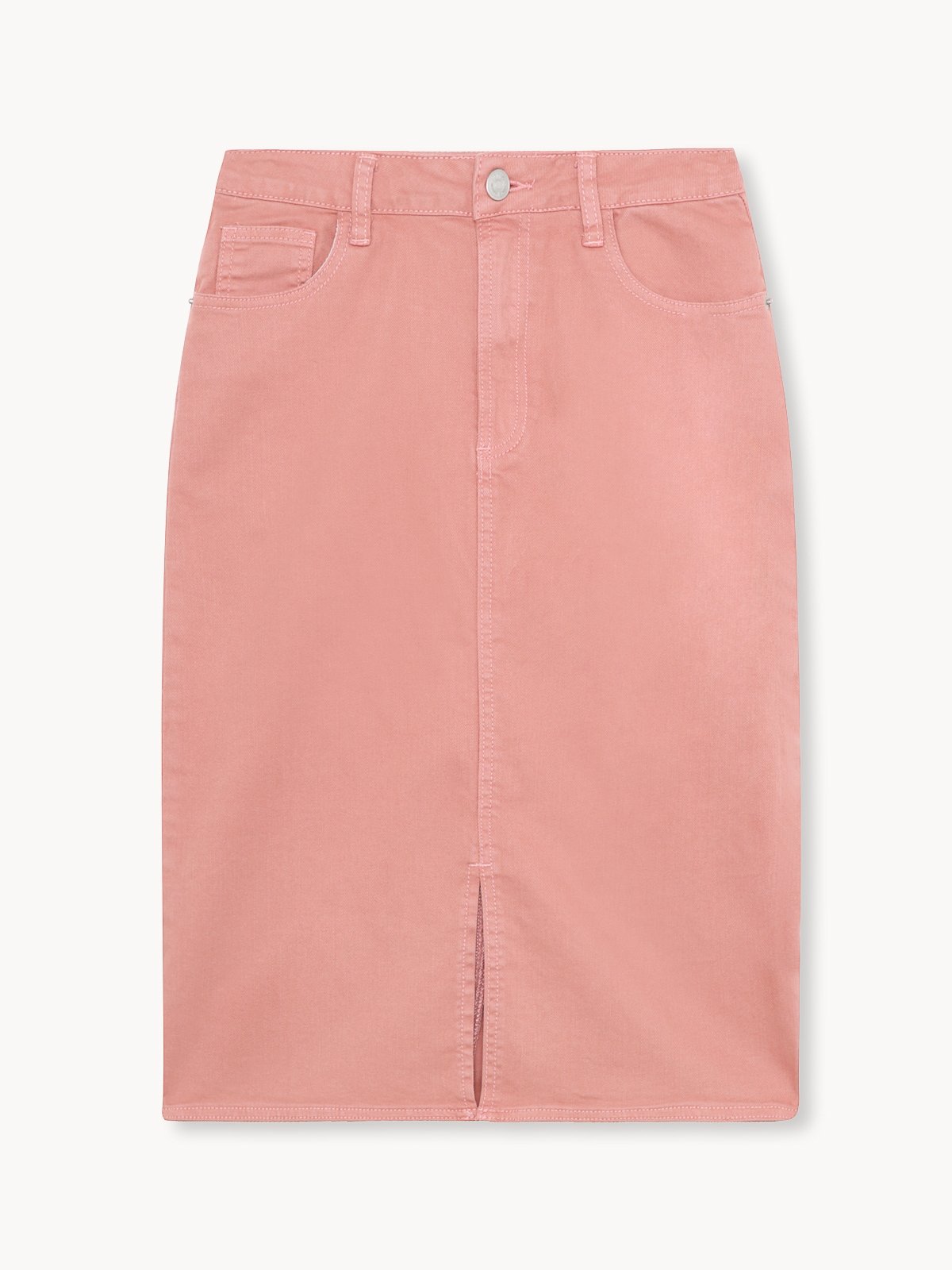 Dusty pink denim skirt online