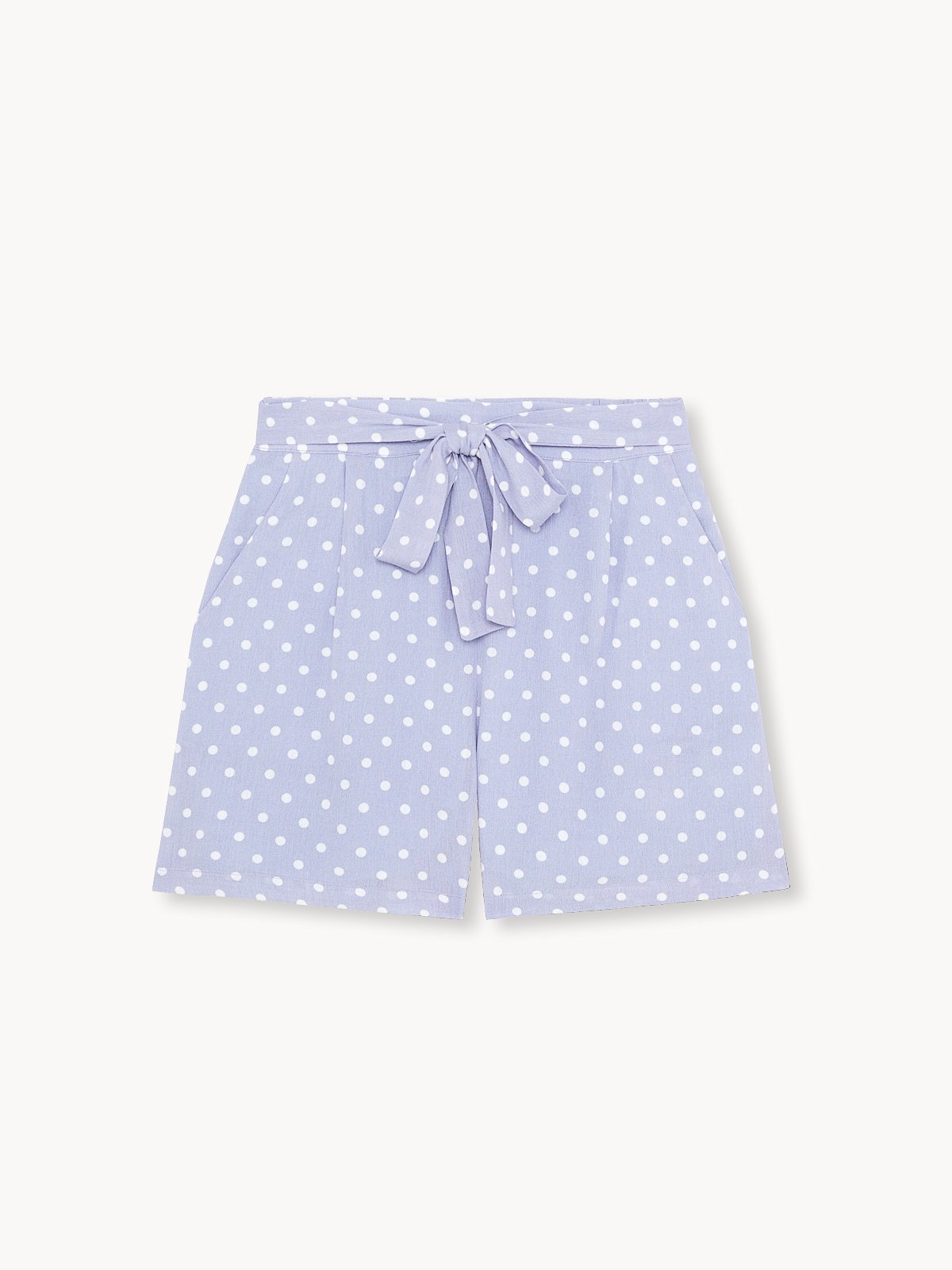 Blue and white polka shop dot shorts