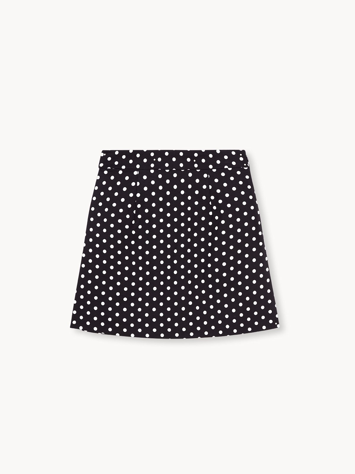 Mini Polka Dot A Line Skirt Black