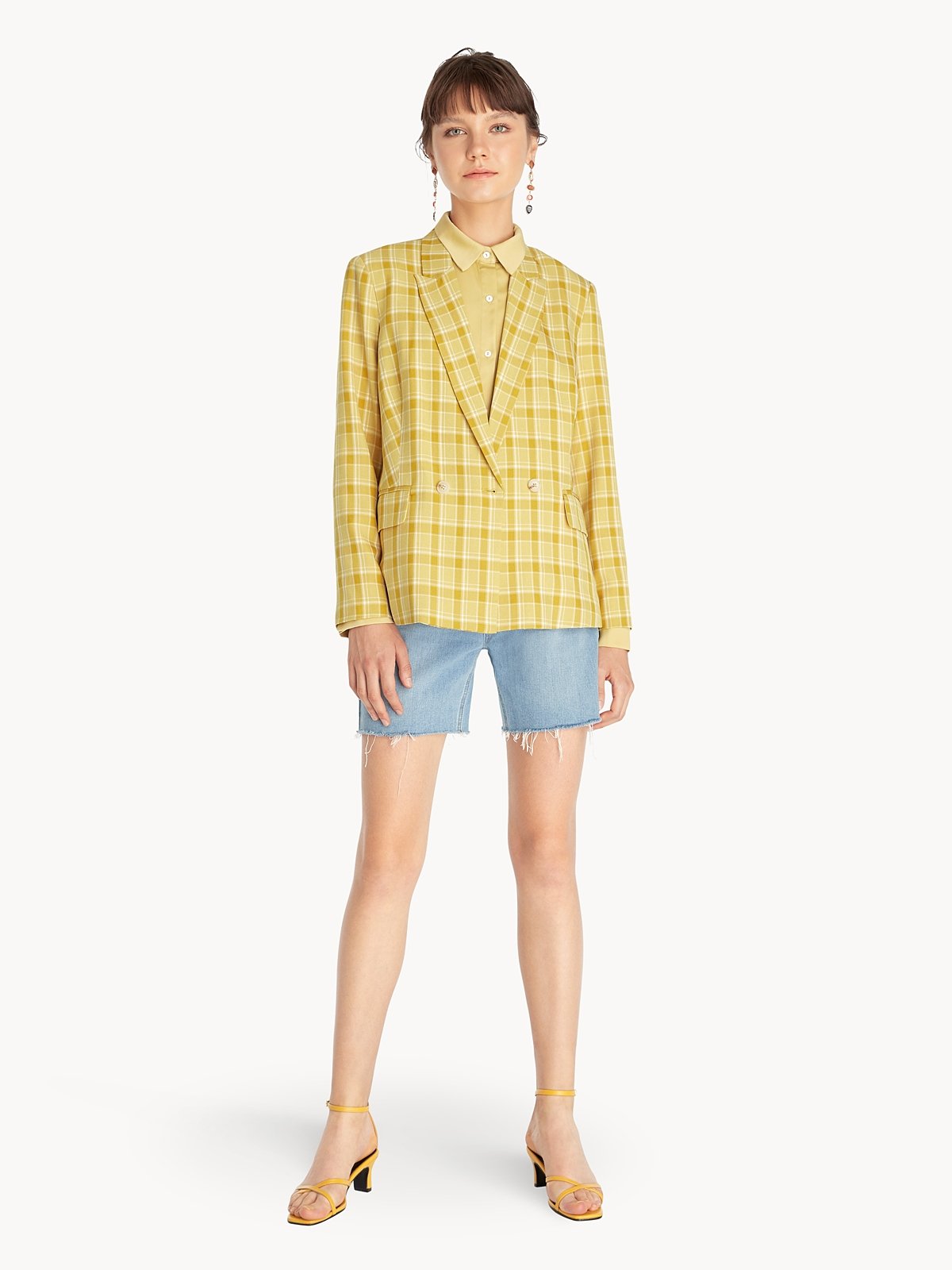 Mustard top plaid blazer