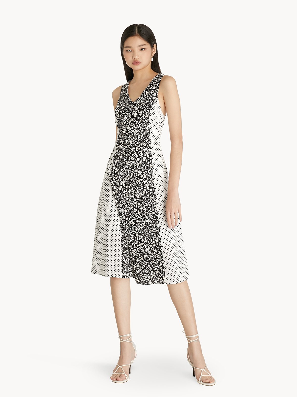 Teach Me MULTI COLOR PATTERNED MIDI DRESS main image 0