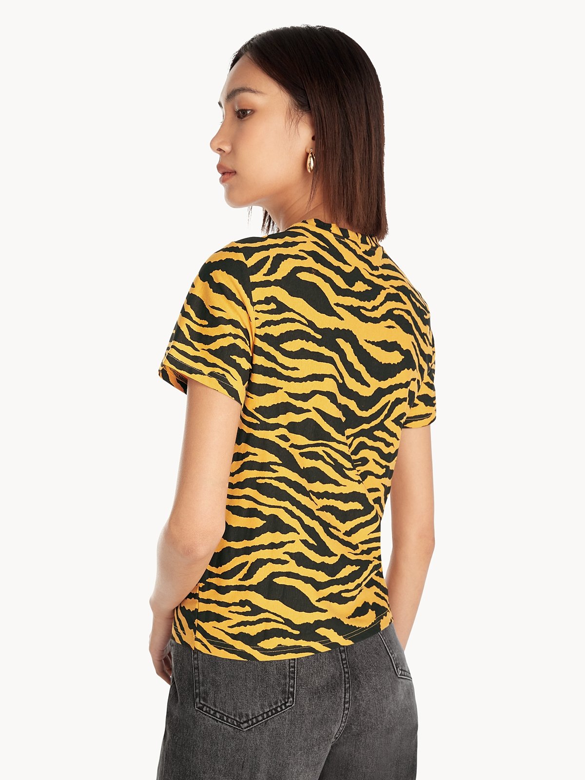 Yellow zebra print top store