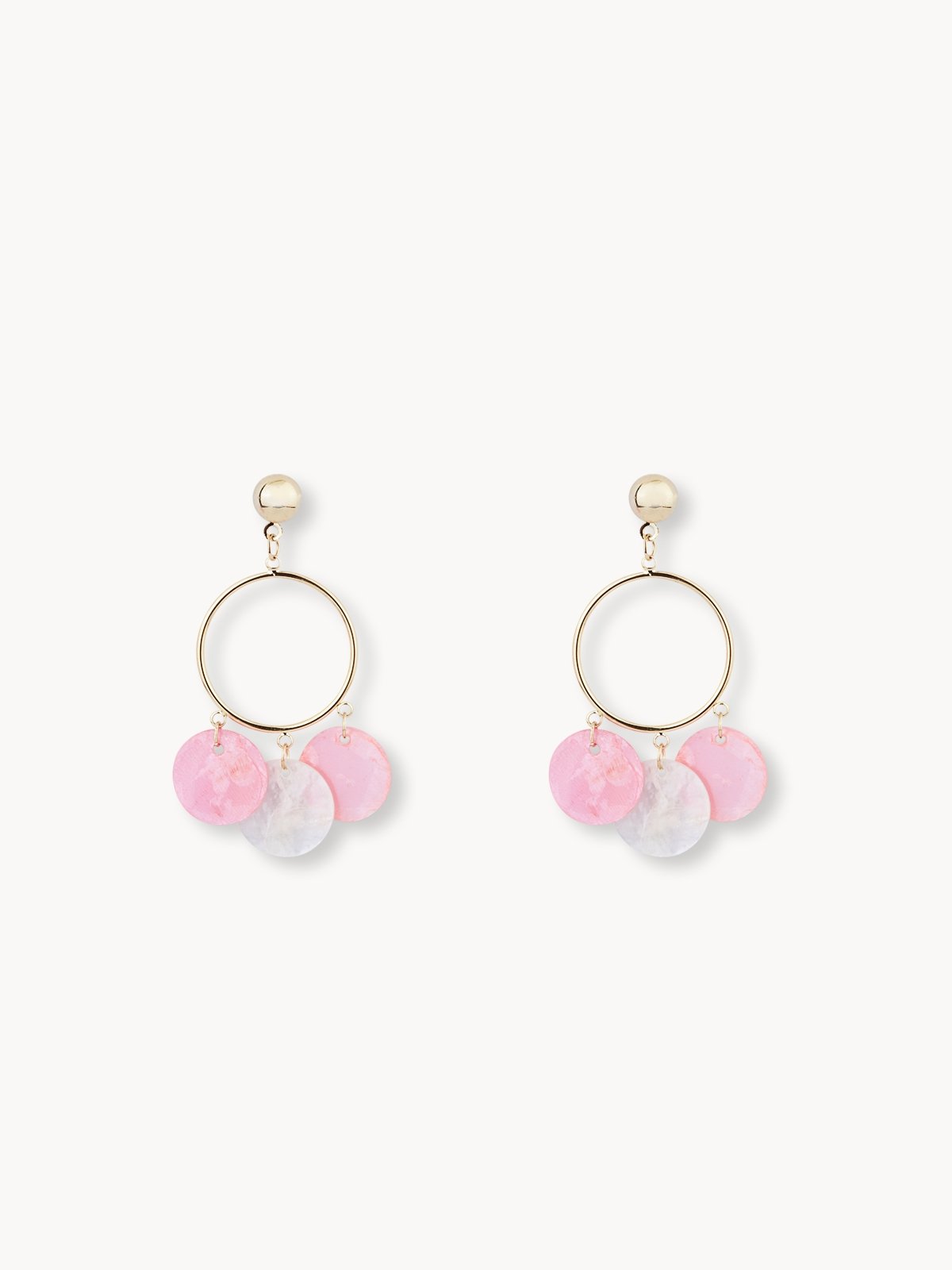 Pink drop earrings cheap