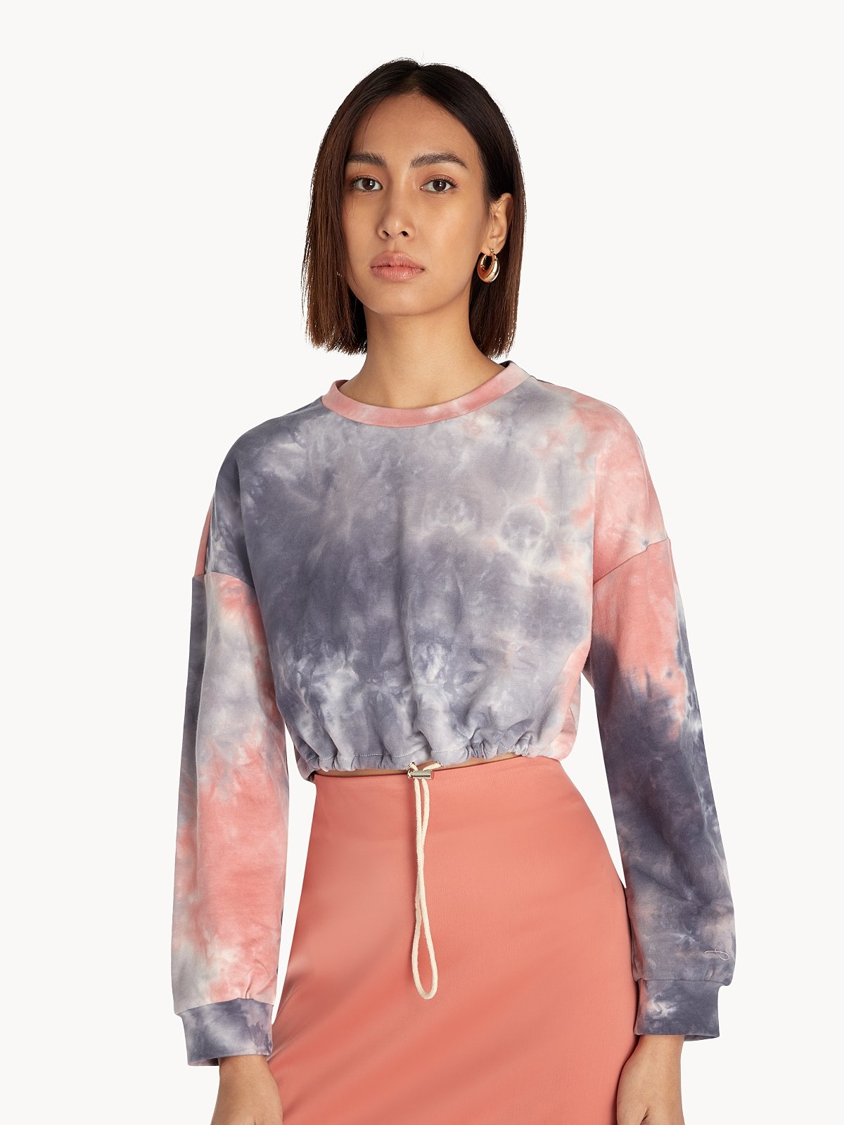Tie dye cropped sweater sale