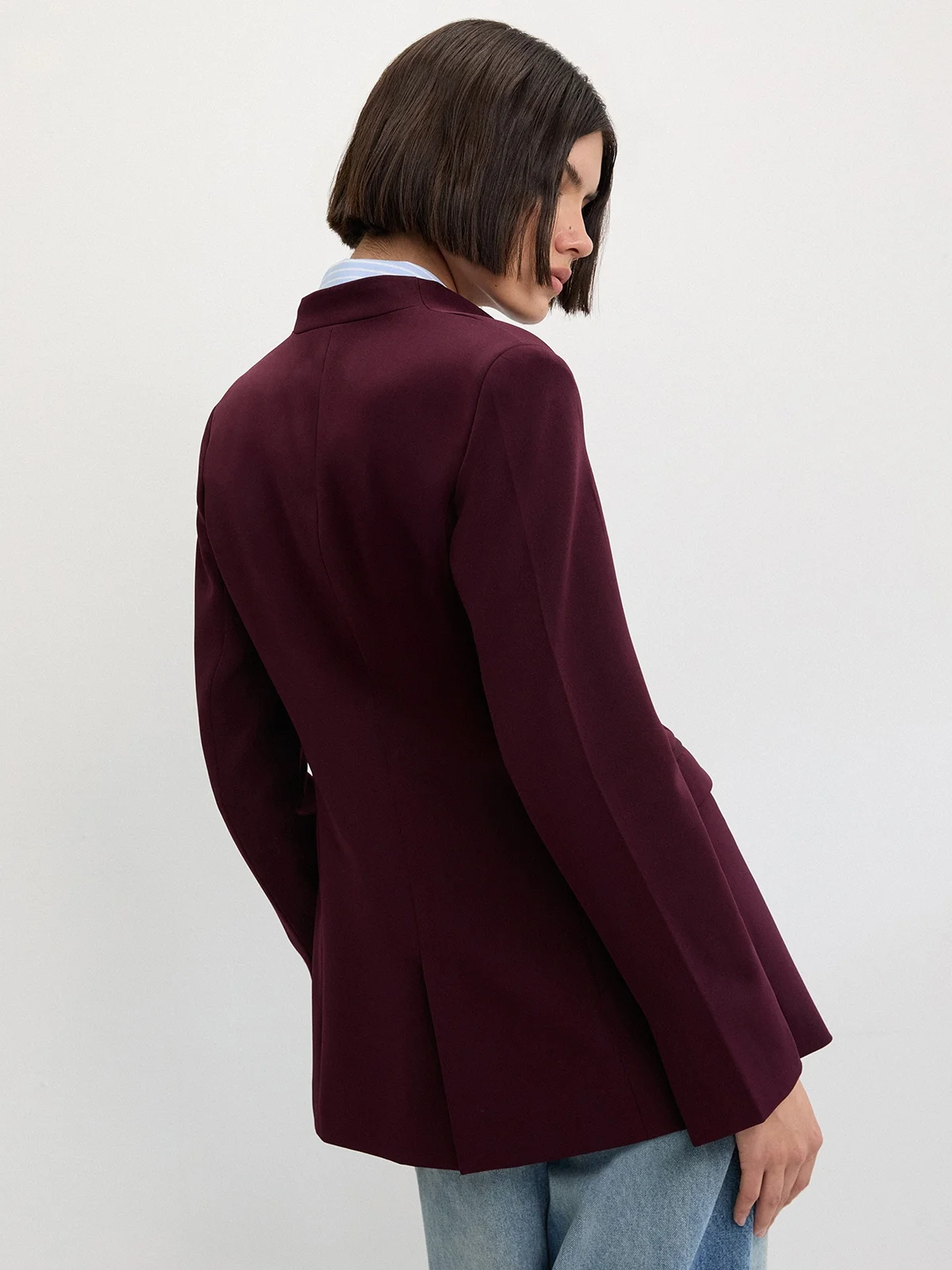 Classic Blazer - Burgundy - Pomelo Fashion