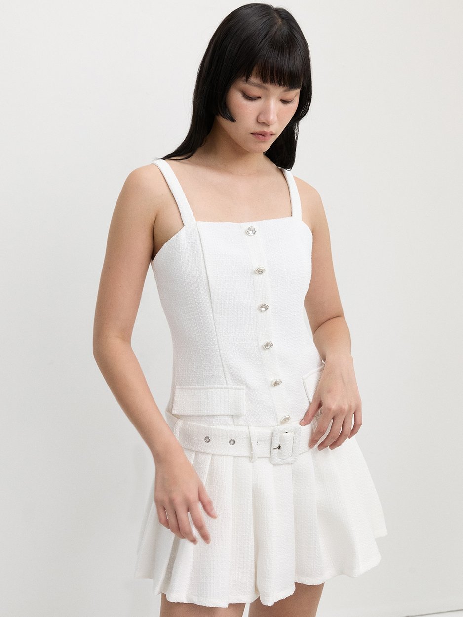 peplum tweed dress Strapless Peplum Tweed Mini Dress