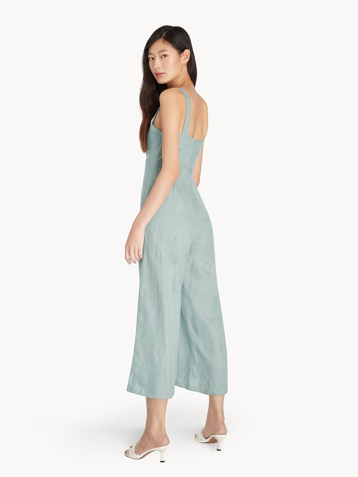 Purpose Front Knot Sleeveless Jumpsuit Mint