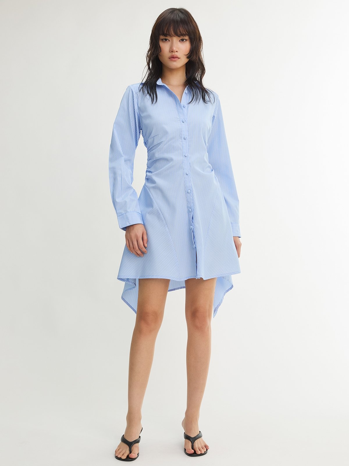 mens dress clothes fashion Pomelo Printed organza Trench Dress – Snehaarora main image 1