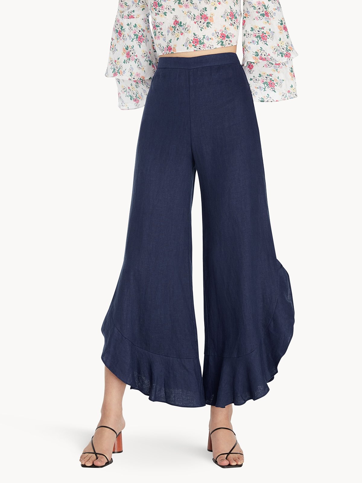 Flared store ruffle pants