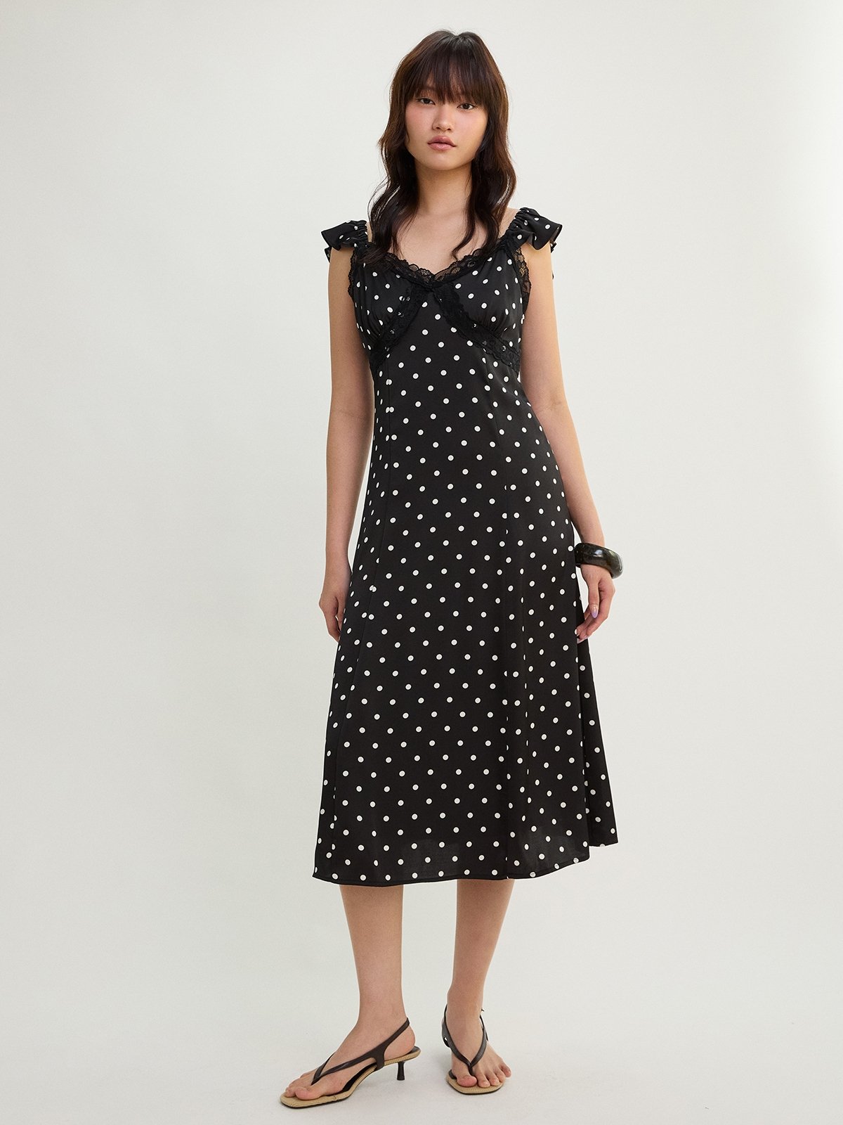 pomelo fashion dress Sleeveless Midi Dress - White