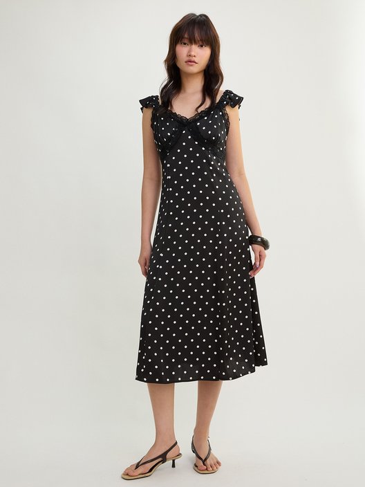 pomelo fashion dress Sleeveless Midi Dress - White