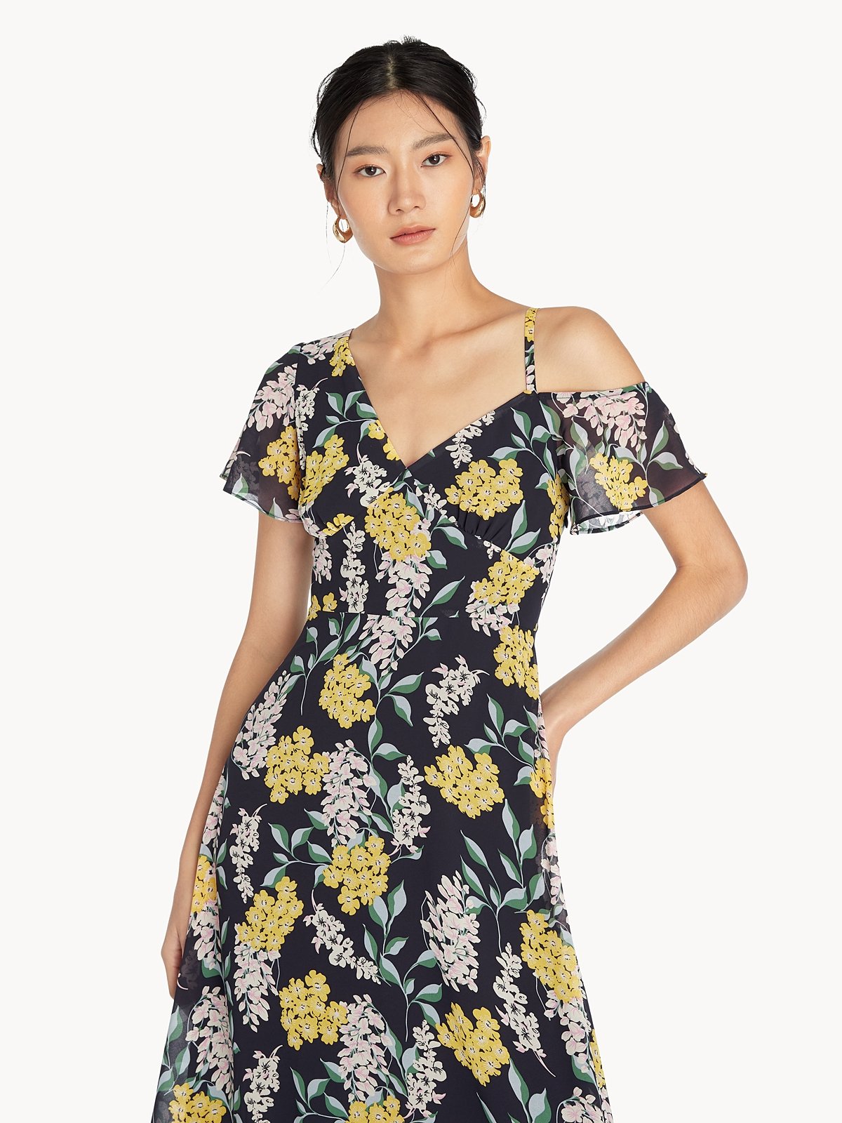 Warehouse cold shoulder dress store