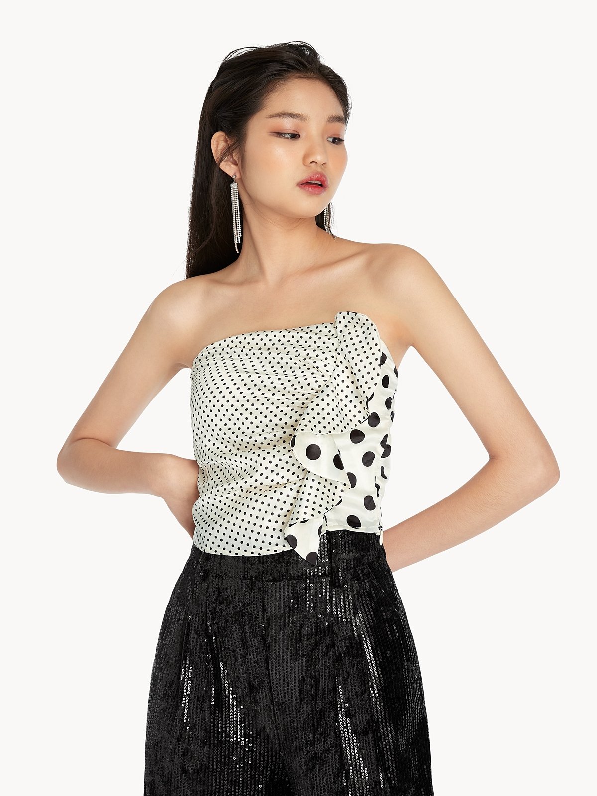 Sequin polka outlet dot top