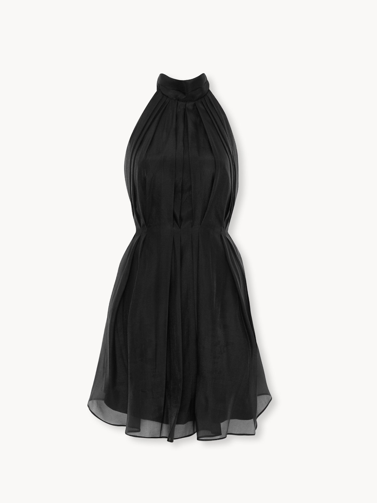 zara black halterneck dress