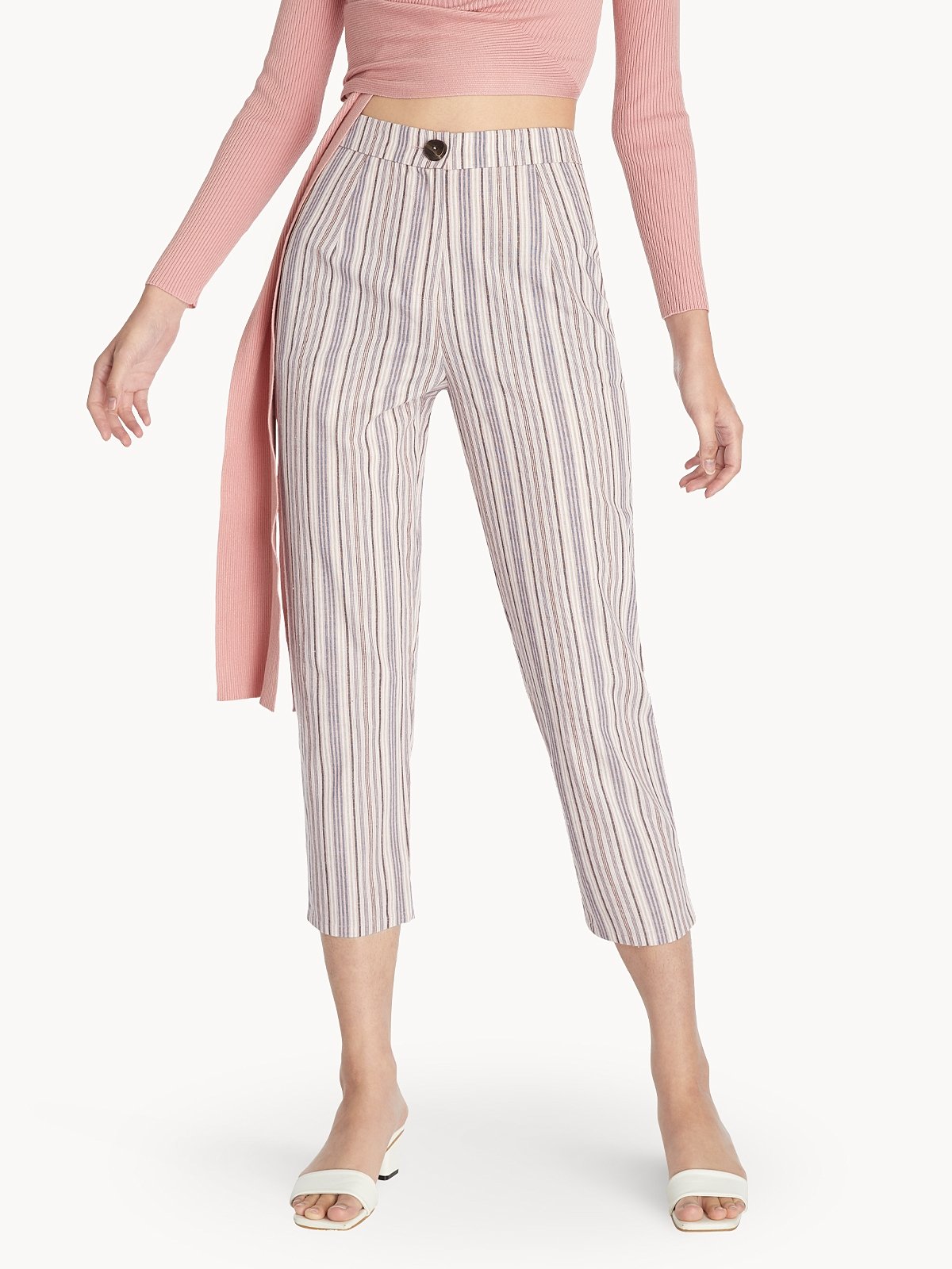 White pinstripe pants store