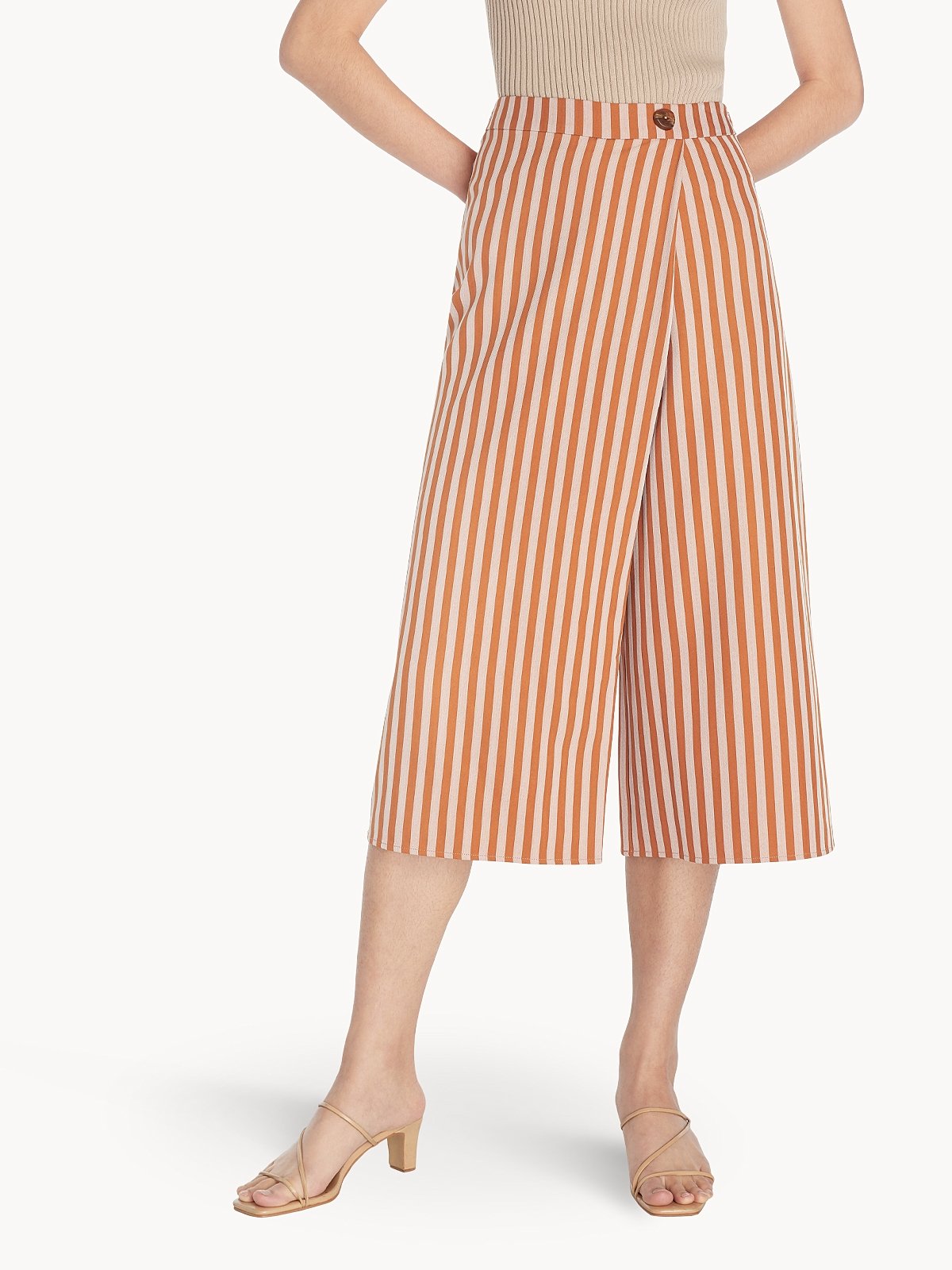 Box Pleated Culotte - Orange Mc main image 1