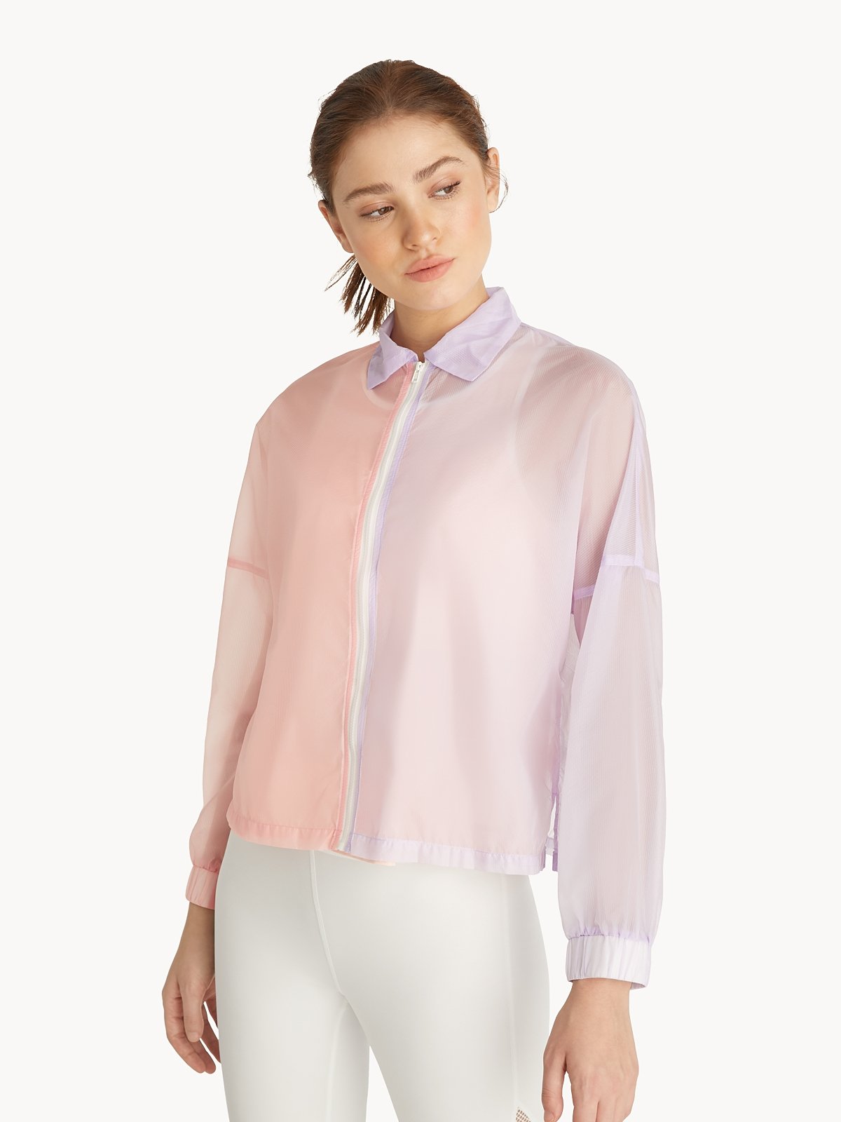 Purple top sheer jacket