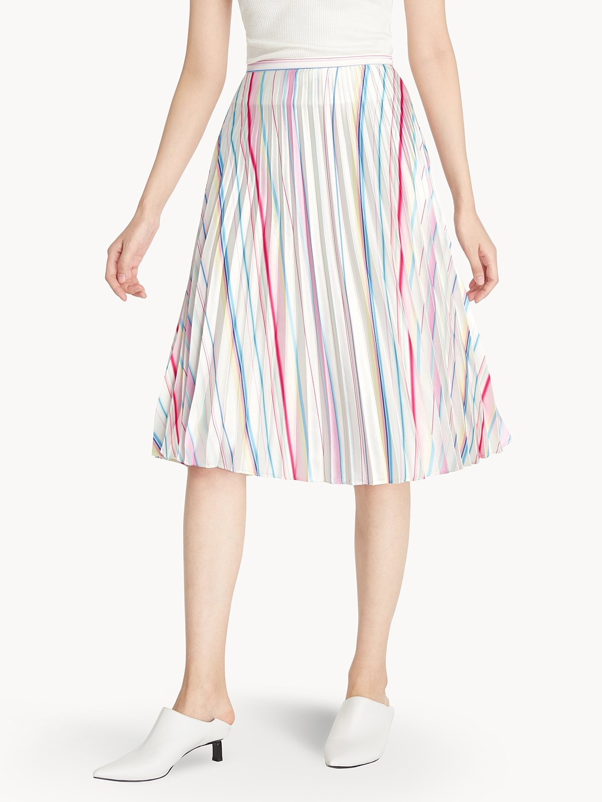 Stripe multicolour print short skirt main image 1