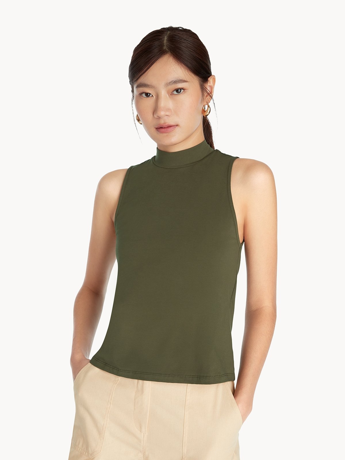 Manhattan Mock Neck - Green