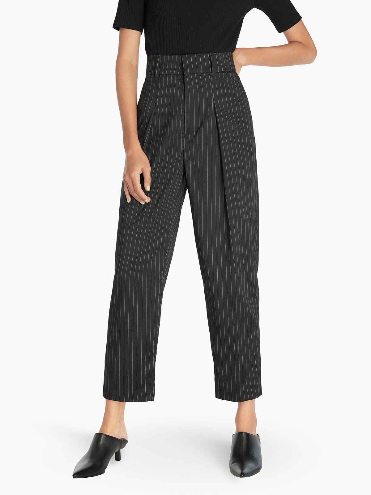 Cigarette trousers striped deals