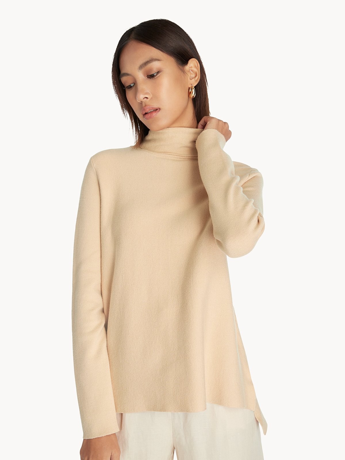 Foldover sweater top