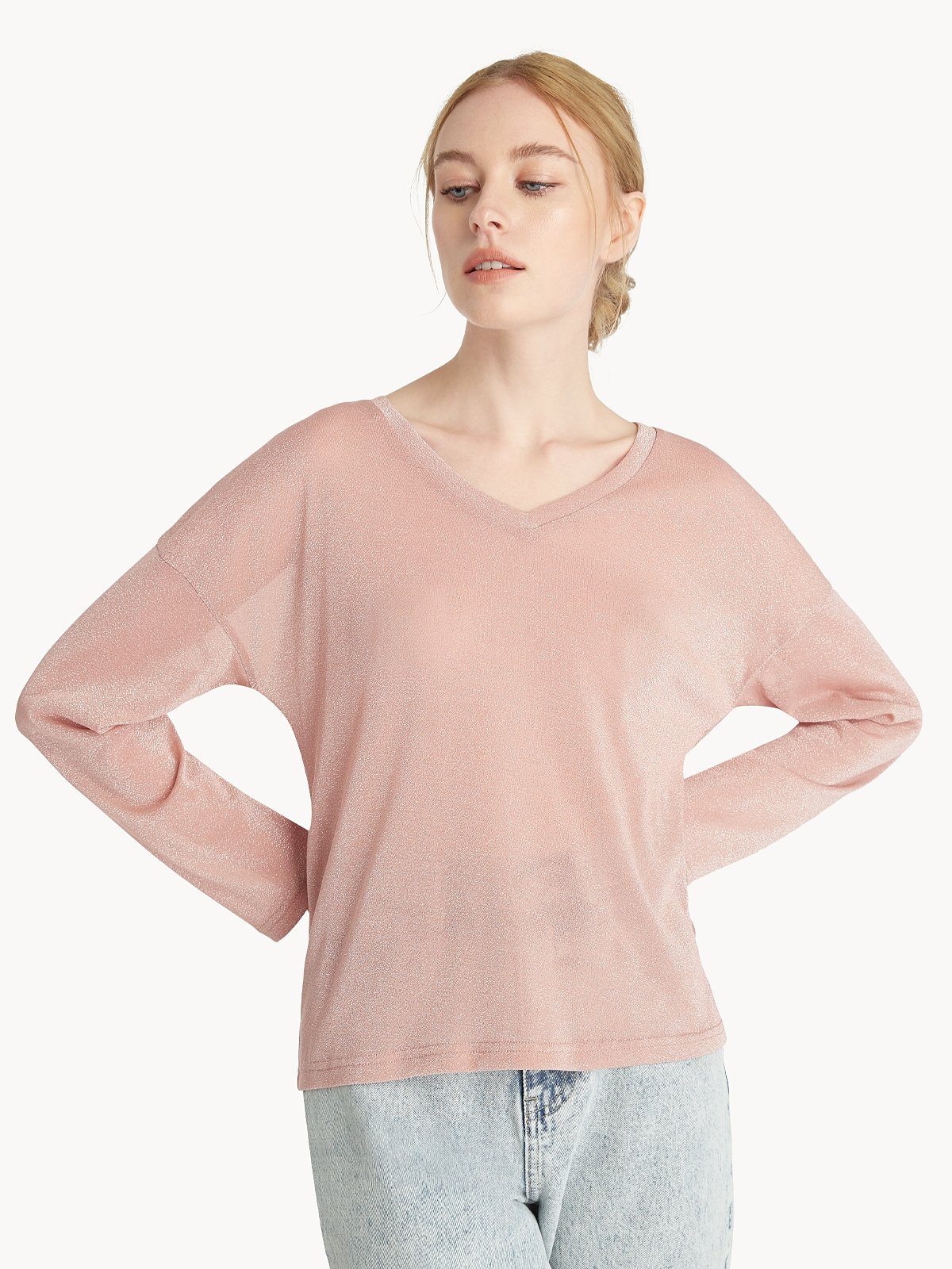 Scoop neck sweatshirt sale