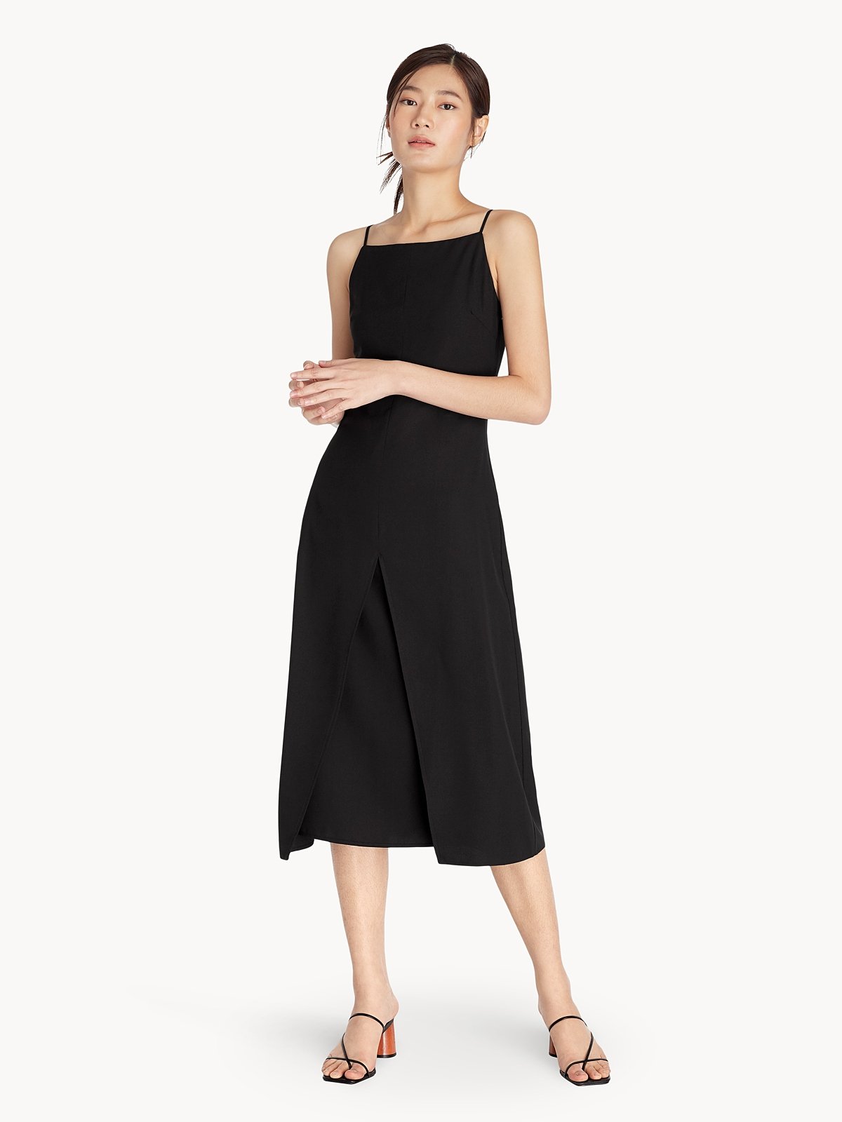 Sequin Square Neck Maxi Cami Dress