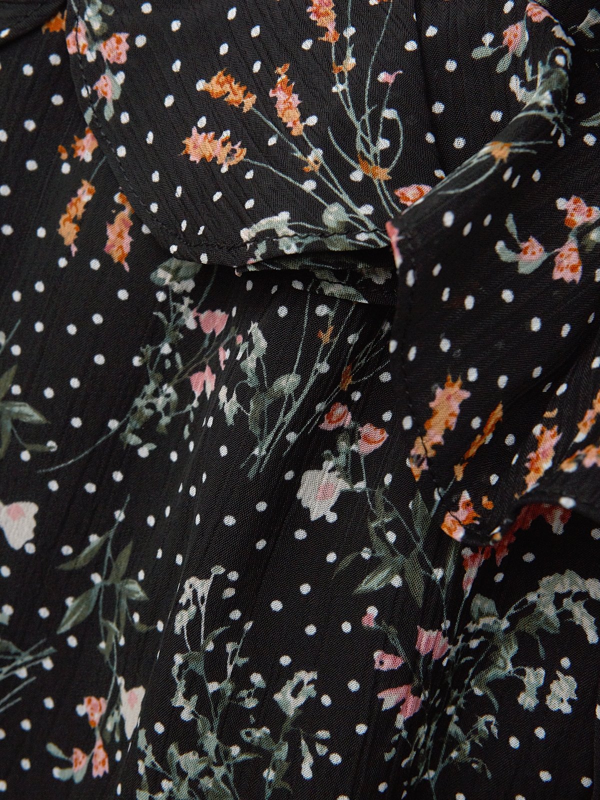 Mini Ruffled Sleeve Dress Black Pomelo Fashion