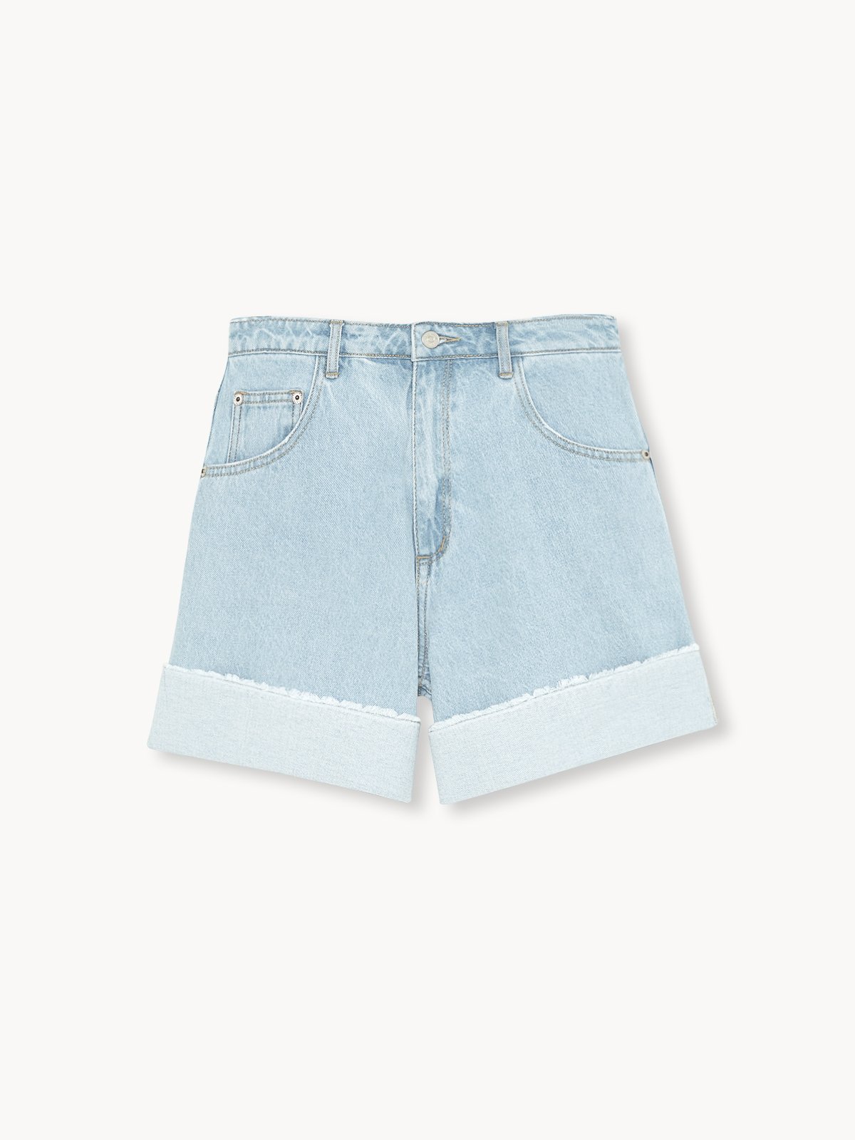 Relaxed discount denim shorts