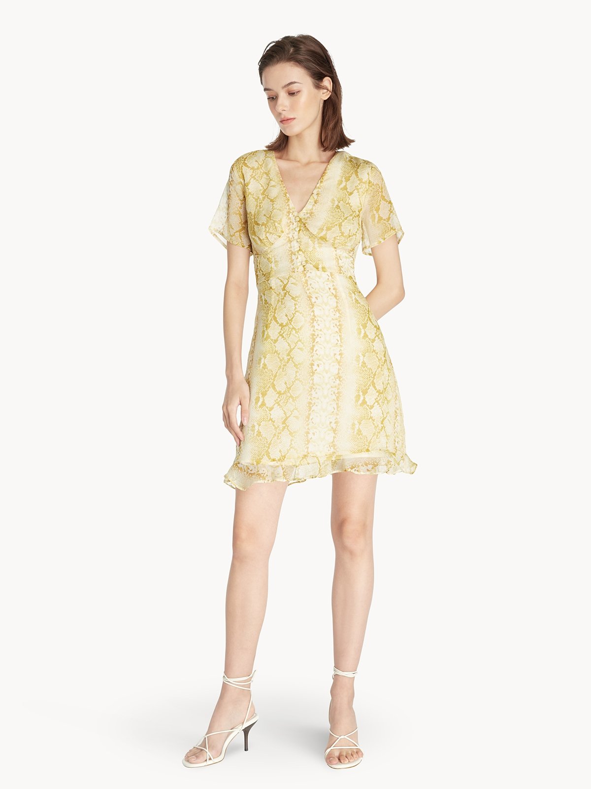 Yellow snake print dress sale
