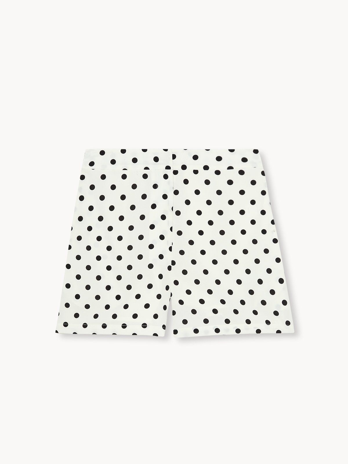White shorts with black polka dots on sale