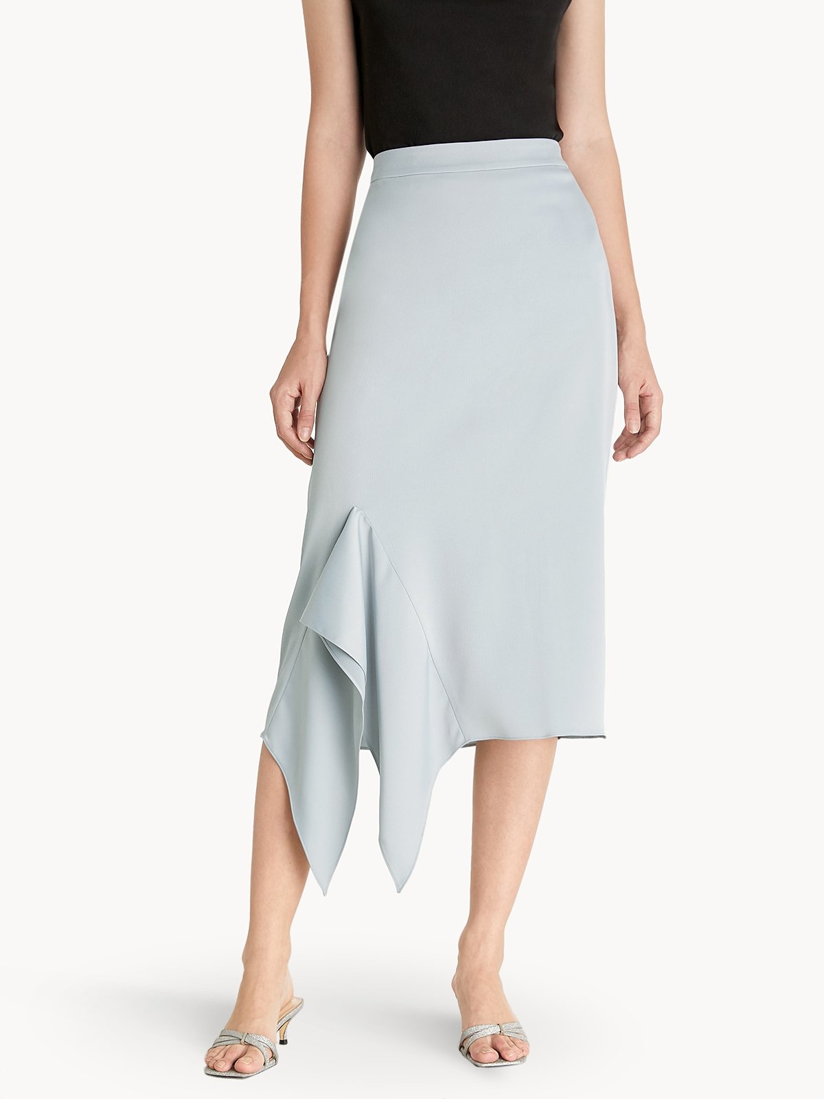 Grey frill pencil skirt outlet
