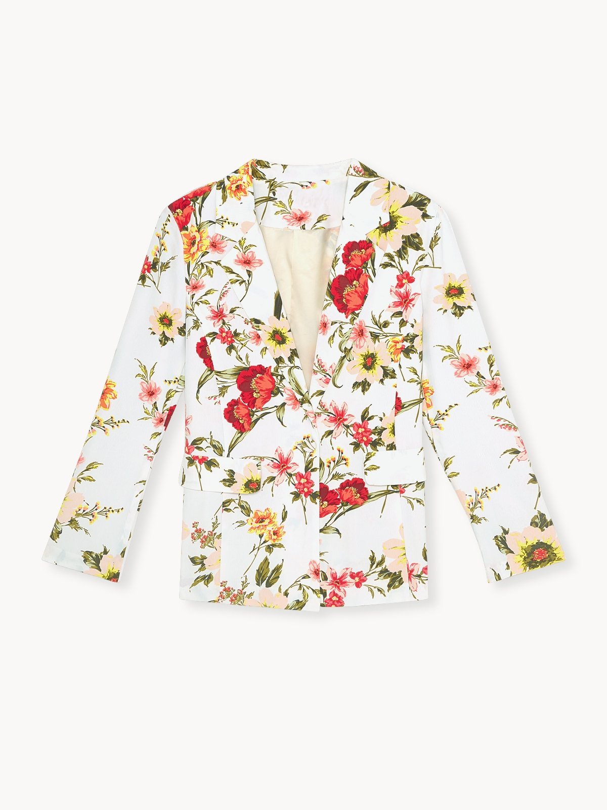 White cheap printed blazer