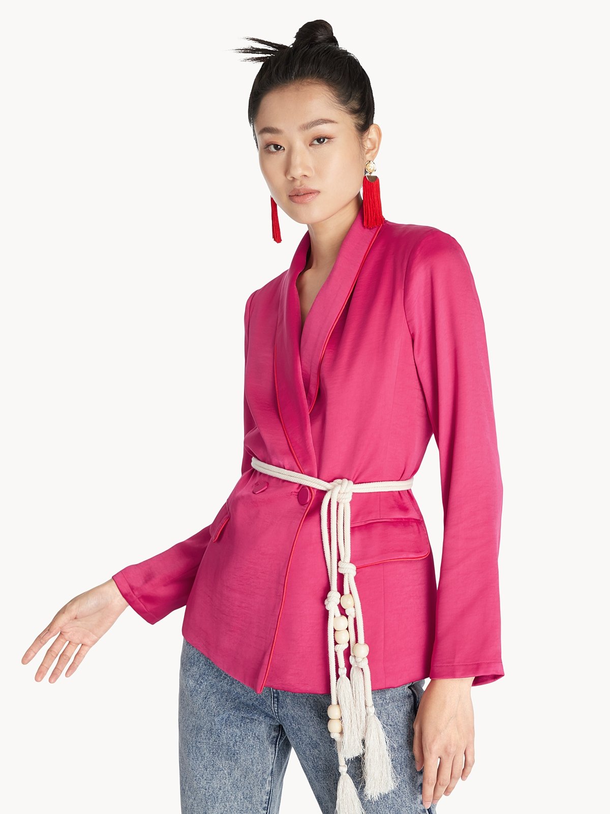 tassel-rope-belt-blazer-fuchsia-pomelo-fashion