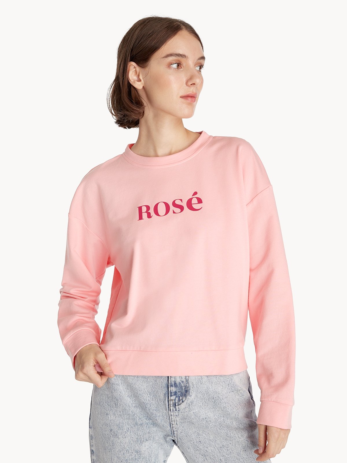 Ros Oversize Graphic Sweatshirt Pink Pomelo Fashion