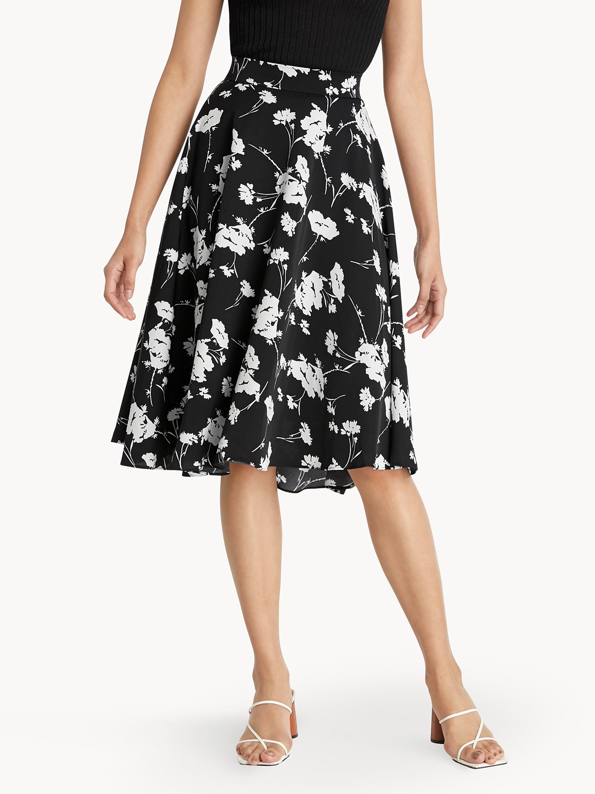 Floral flare skirt top