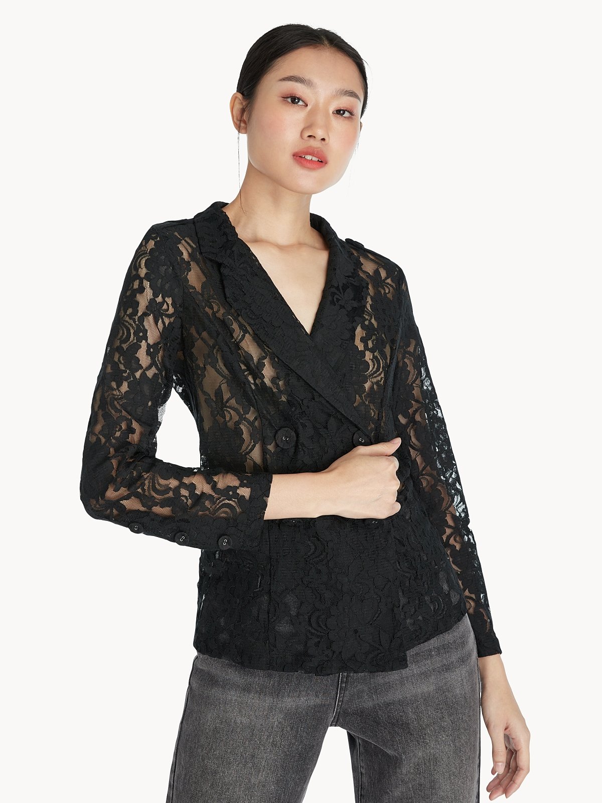 Sheer 2025 lace blouse