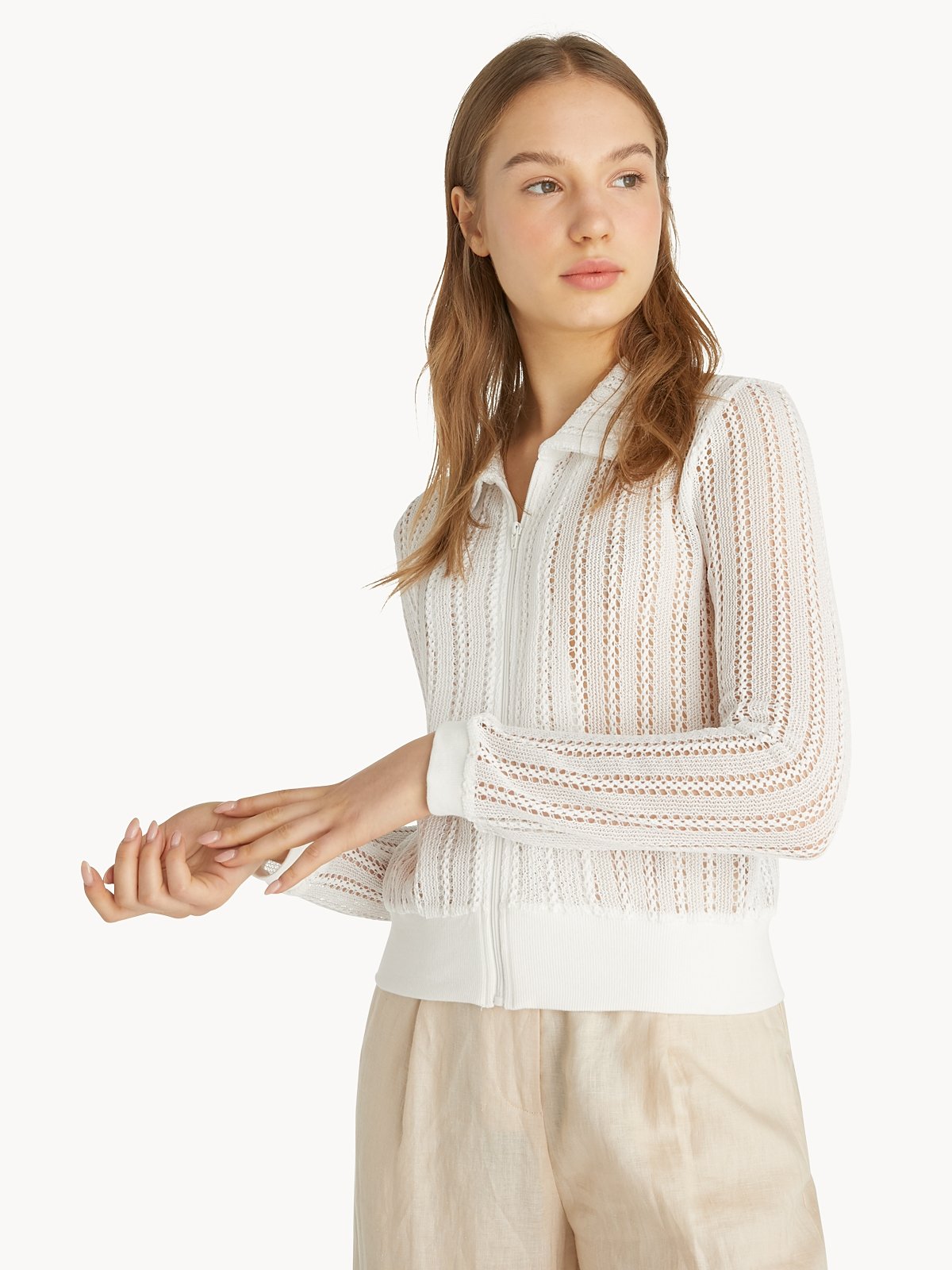 White crochet jacket hot sale