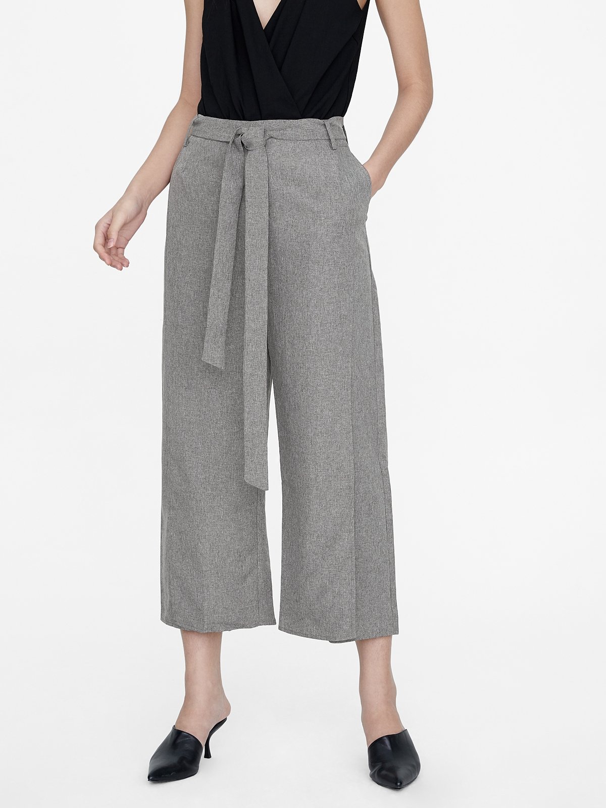 Roma Pant Chiffon Black | Sheer Layered Wide Leg Pants