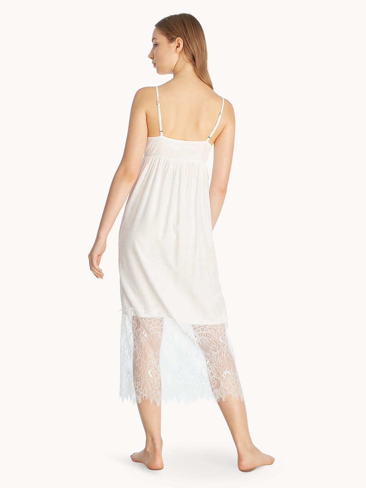 White lace slip sale