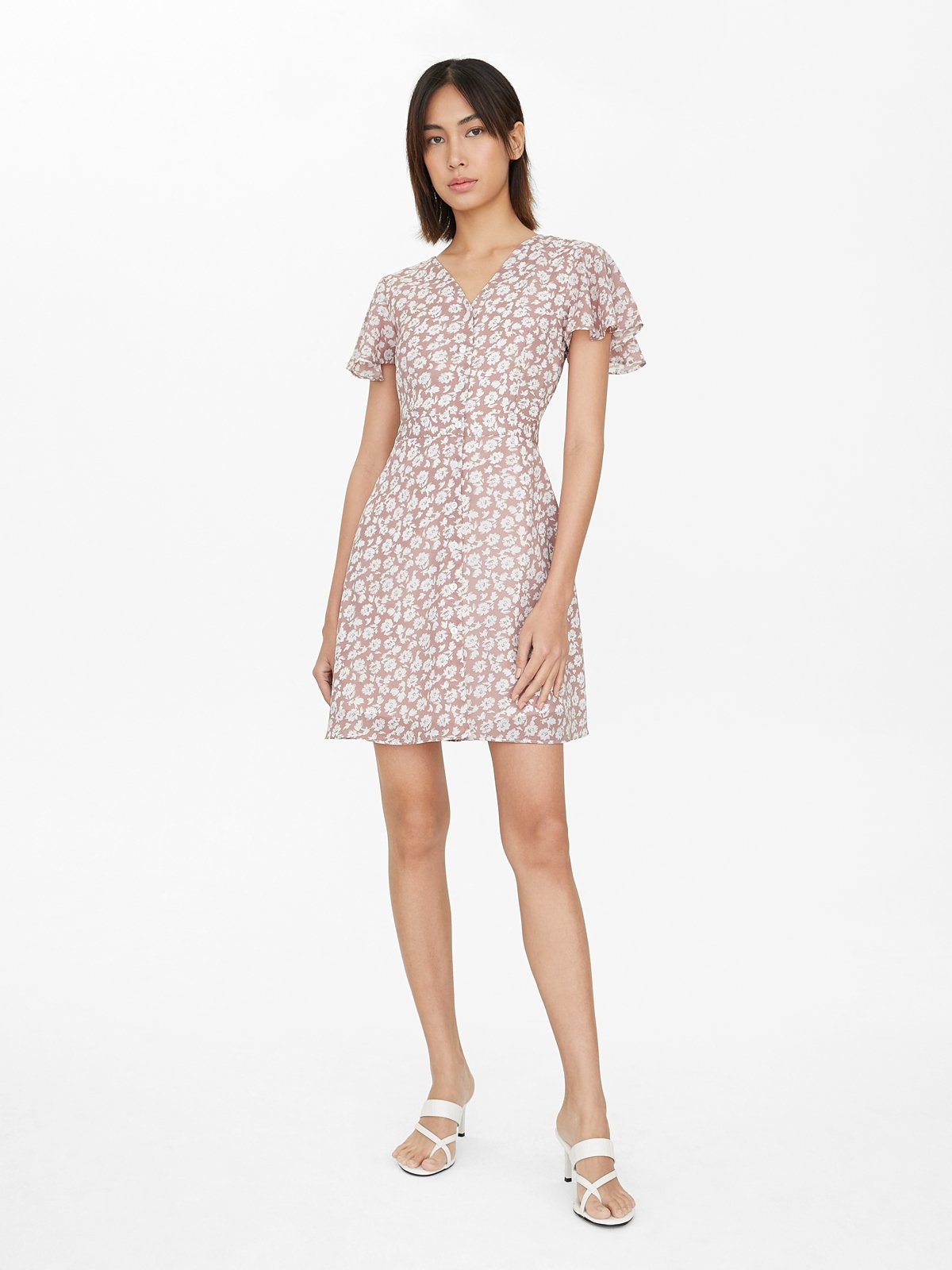 H&m flounce discount sleeve dress