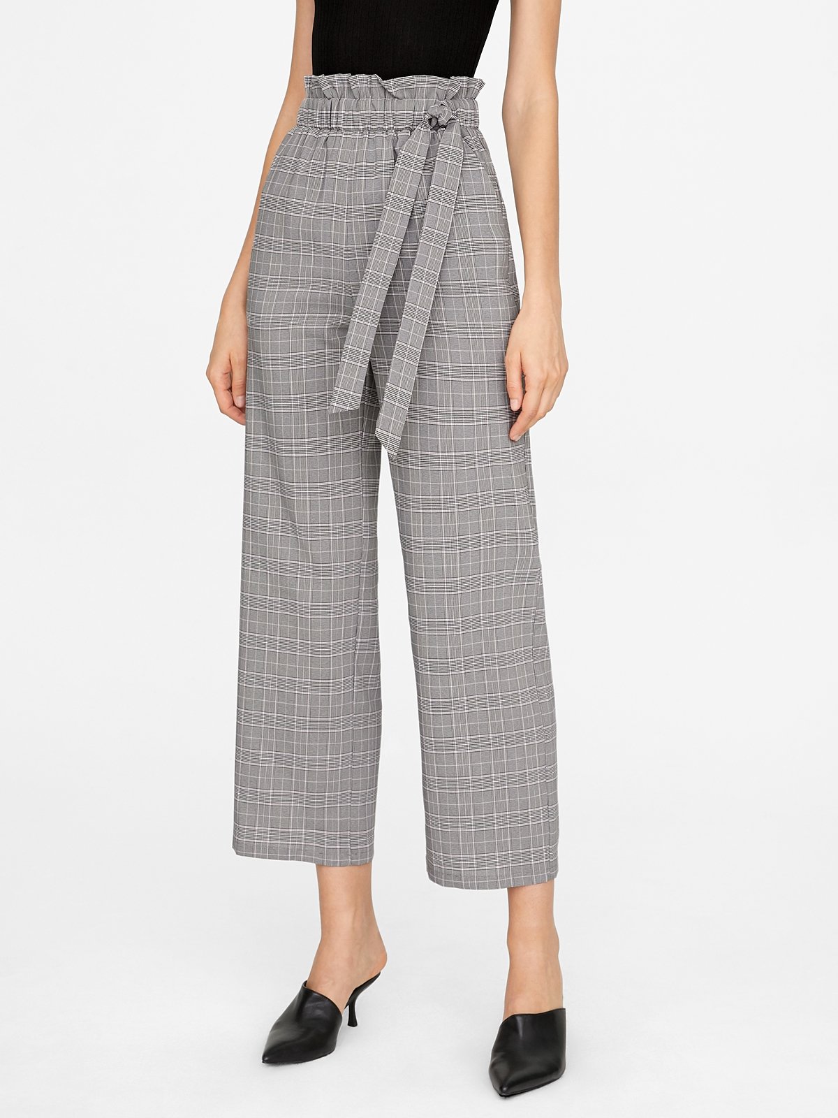 Plaid tie pants hotsell
