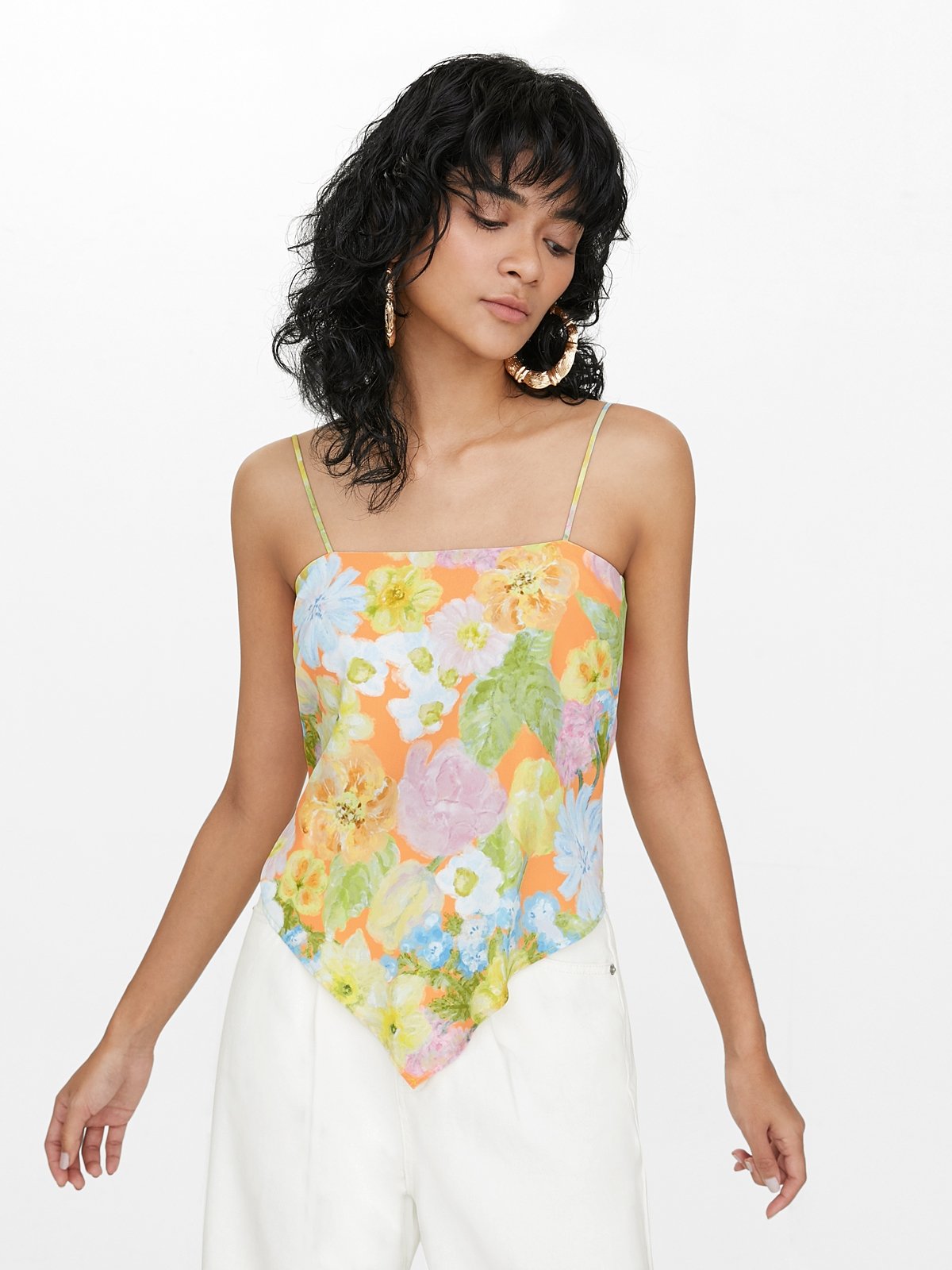 Verdusa Women's Floral Print Short Cami Dress - Sleeveless A-Line Dress With Mesh Overlay, Tie Front & Lettuce Trim - View #11