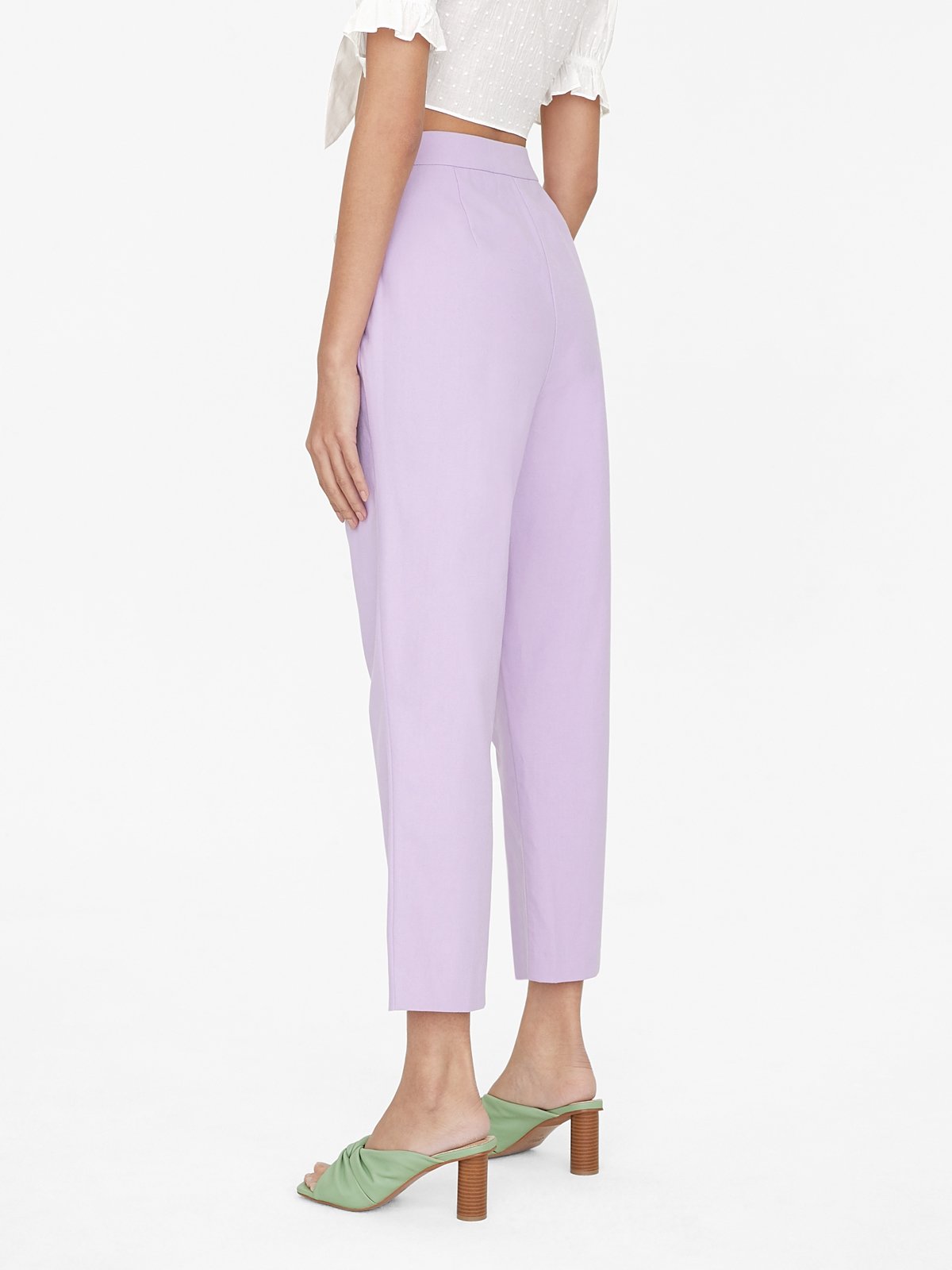 Purple pleated hotsell pants
