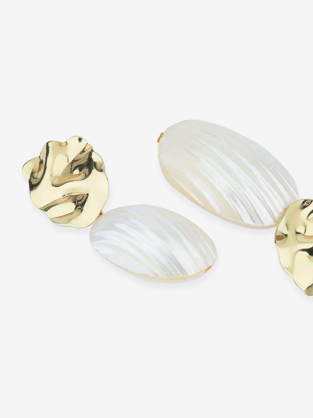 Prada top shell earrings