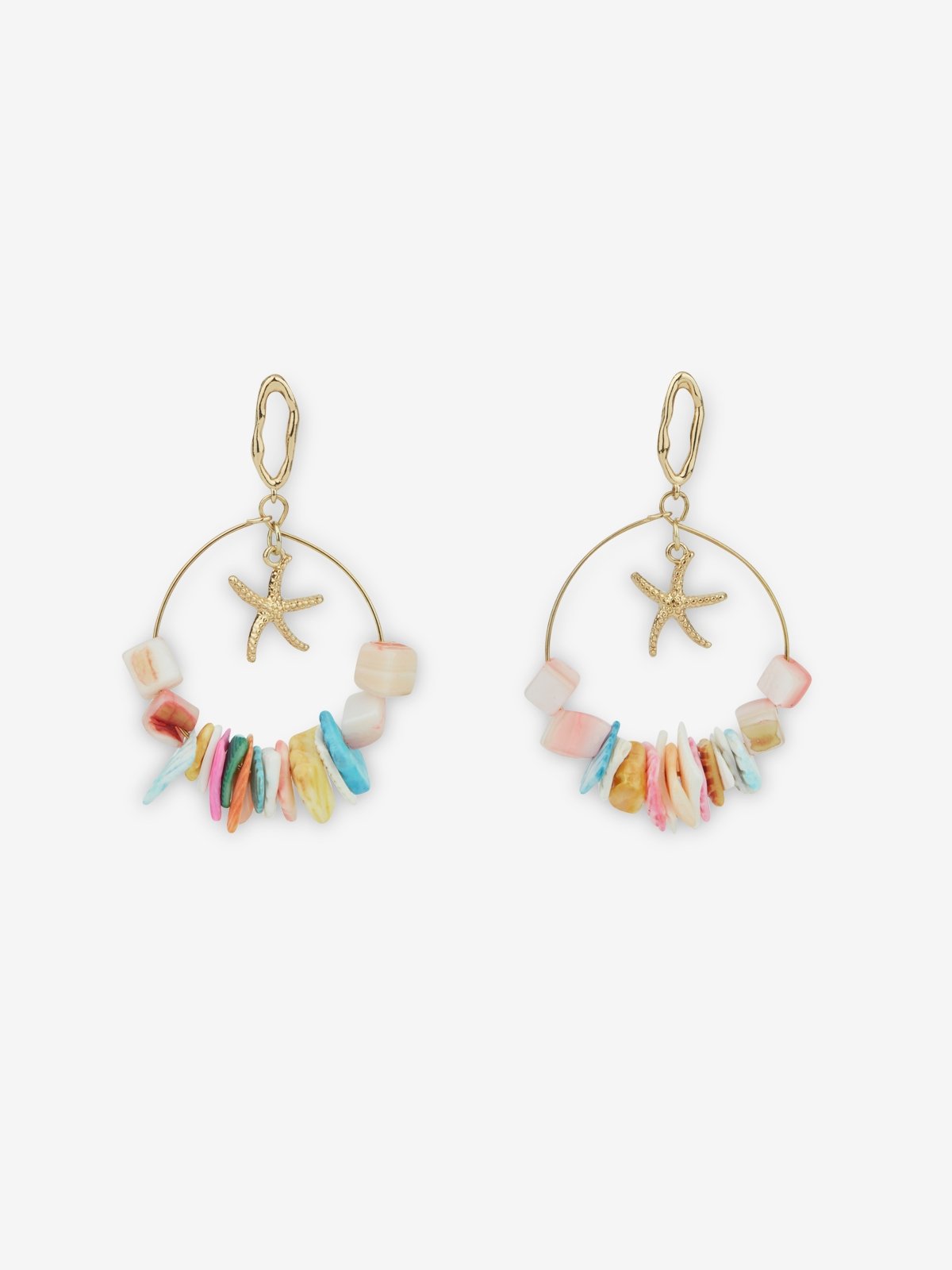 Starfish Jewel Hoop in Multicolor