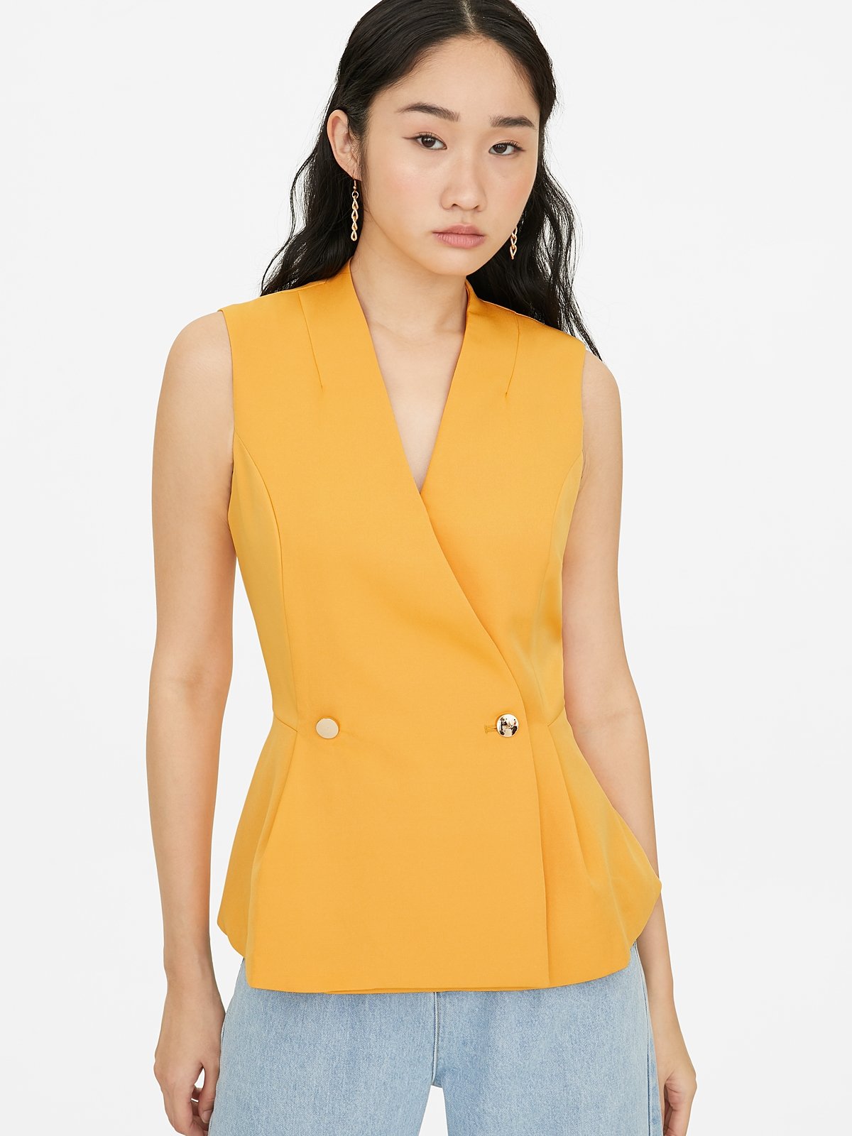 Safari Savannah Wrap Top - Mustard
