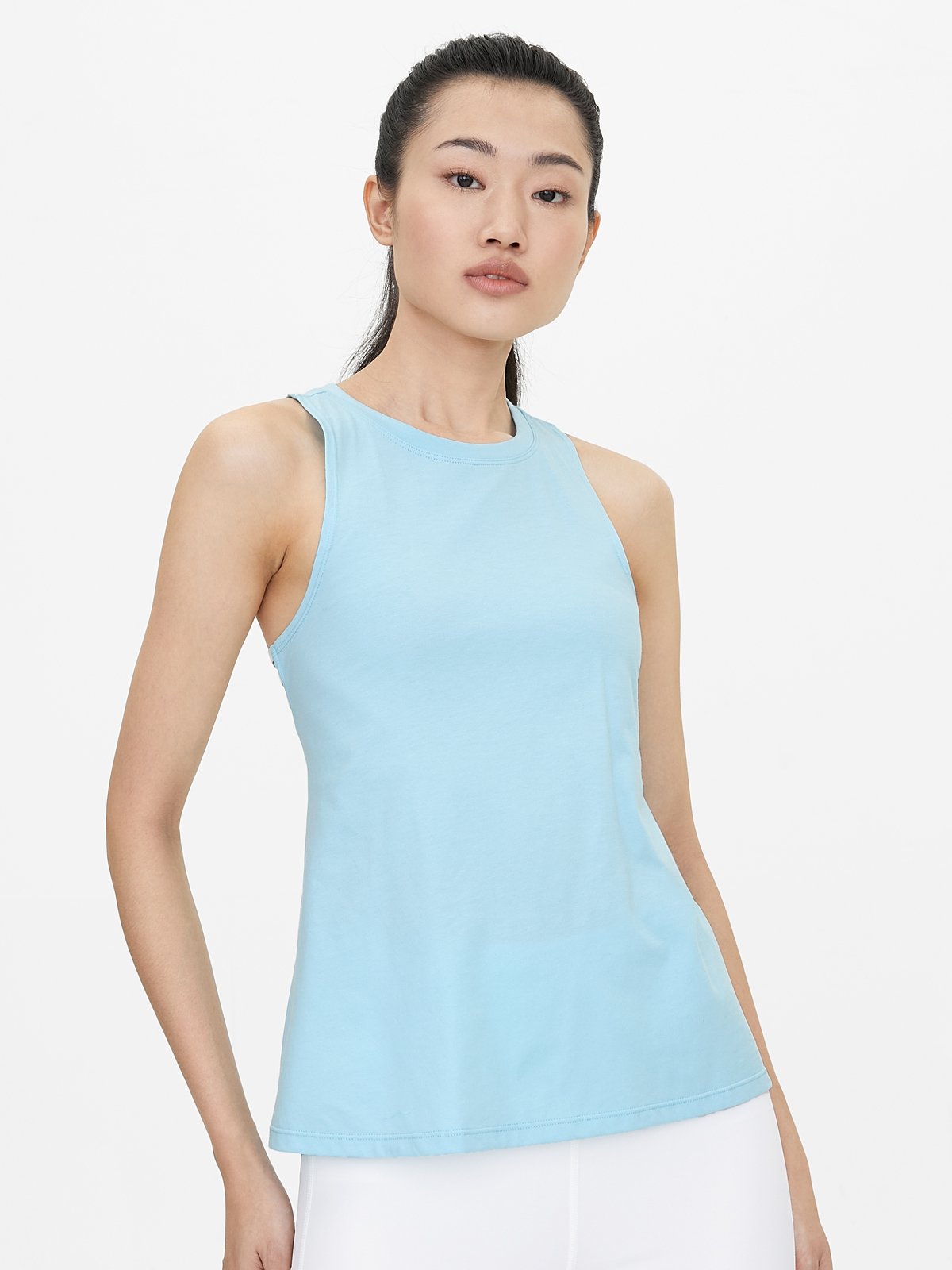 Blue flowy tank top clearance