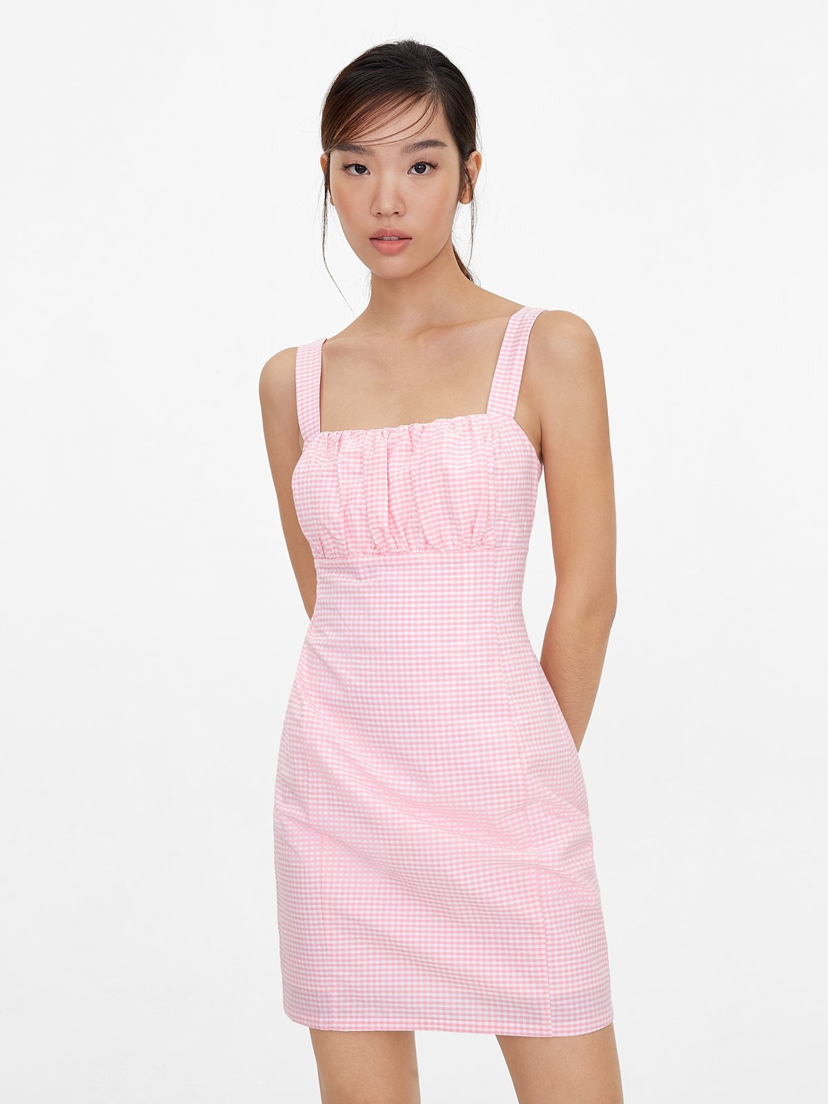 Lazy oaf pink gingham dress online