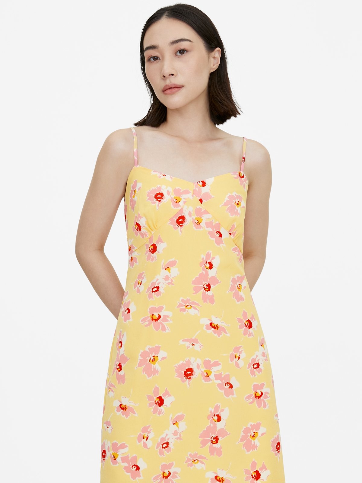 Orchid print dress top